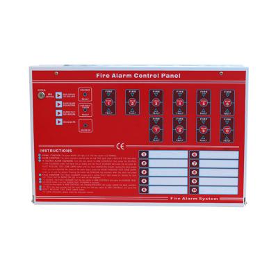 China Conventional Fire Protection Hot Sale 10 Zones Fire Alarm Control Panel With CE Certificate for sale