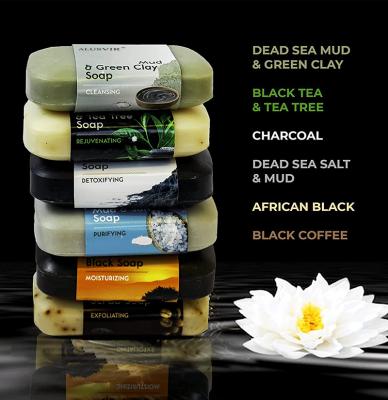 China Best Natural Activated Whitening Soft Charcoal Base Cleansing Black Coffee Scrub Cleansing Moisturizing Exfoliating Handmade Soap for sale