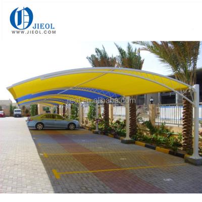 China 2017 Factory Supply Stretch Tension Fabric Parking Lot Umbrella Membrane Steel Structure for sale