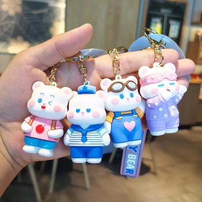 China Promotion Gift Cartoon Little Bear Key Chain Personalized Cute Keychain Key Charm Creative Jewelry Pendant Bag Charm Small Key Chain for sale