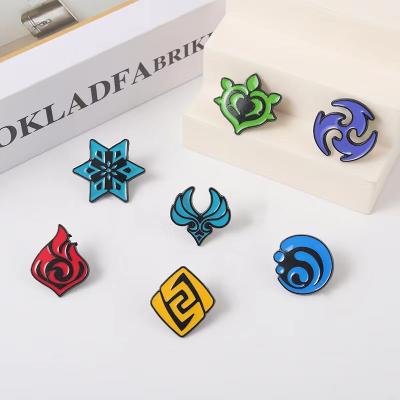 China As Picture Game Genshin Impact Brooch Pin Xiao Kaedehara Ayaka Baal Raiden Shogun Cosplay Badge Props For Clothes Backpack Gift for sale