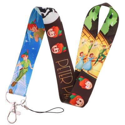 China Lovely Cinderella Phone Lanyard USB ID Campus Bank Card Holder Cartoon Neck Strap Keychain Nylon Lasso Accessory for sale