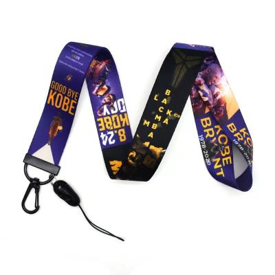 China Fashion Nylon Lanyard Wristband Juice Wrld European and American Star Ribbon Key Chain Lanyard Long for sale