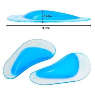 China Shoe Inside Silicone Arch Support Insoles Flat Feet Correction Set 2 Pair Gel Orthopedic Orthotic Insoles Cushion Relieves Pain for sale