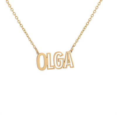 China Fashion High Quality Style Jewelry Stainless Steel Custom Letter Women Name Necklace for sale