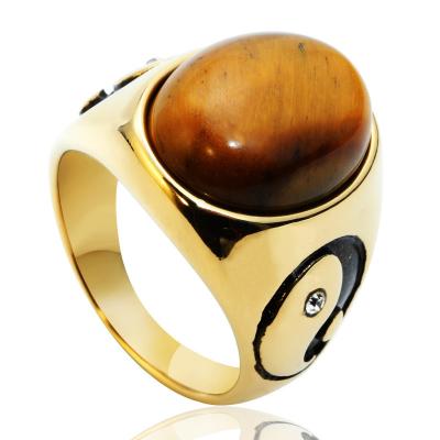 China High Quality Ruby Ring Gemstone Stone Ring For Men Silver Tigers Eye Gold Tiger Eye Ring for sale