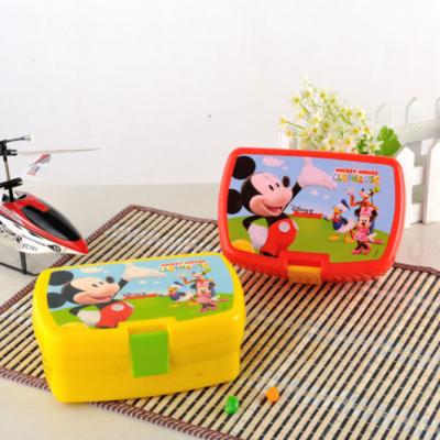 China New Product Microwavable Plastic Bento Lunch Box With Dividers For Kids Can Add Spoon Fork for sale