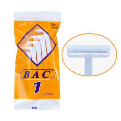 China China Factory Face CCB Razor Blade Plastic Handle Wholesale Single Blade Disposable Razors 5pcs Packing Single Blade Razor for sale