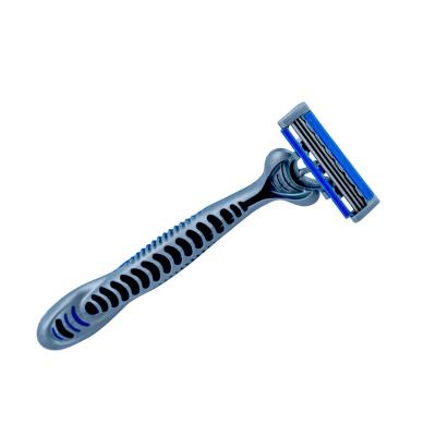 China Factory Wholesale Price Dark Blue Two Triple Blade Color Shaving Knife Easy To Use Shaving Knife Face Razor For Men Disposable Razor for sale