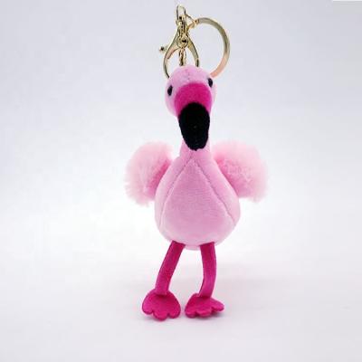 China Popular Custom Soft Small Mini Flamingos , Bear Keychains Stuffed Animal Bird Plush Key Chain for sale