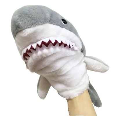 China 2021new Popular Soft Mobile Toy Parent-child Interaction Sea Animal Mouth Plush Shark Hand Puppet Toys for sale