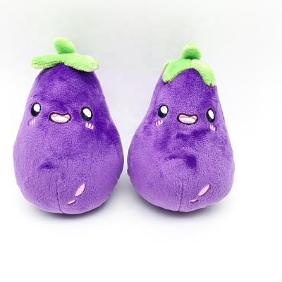 China Factory Popular OEM , Customized Plush Mini Vegetable And Fruit Stuffed Purple Eggplant Toys for sale