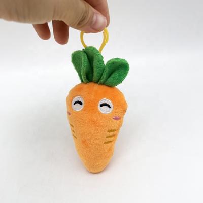 China Popular Wholesale Cheap Stuffed Mini Fruit , Vegetable Yellow Plush Carrot Soft Toys for sale