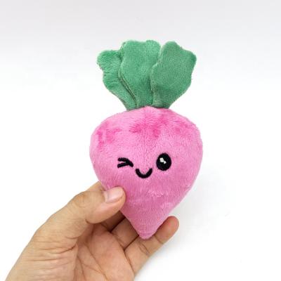 China Popular Customize Kids Plush Toys Mini Vegetable Stuffed Radish Carrot Key Chain for sale