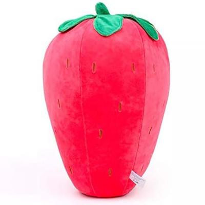 China Popular Cute Pink, Red Strawberry Plushies Stuffed Strawberry Plush Toys Stuffed Strawberry Cushion for sale