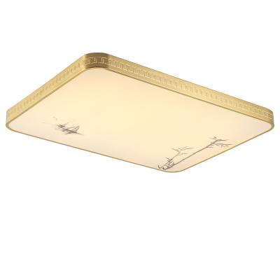 China OEM Outdoor Mounted Ceiling Lighting Luxury Dimmable Rectangular Pure Copper Ceiling Lamp Suitable for Bedroom, Living Room and Hotel for sale