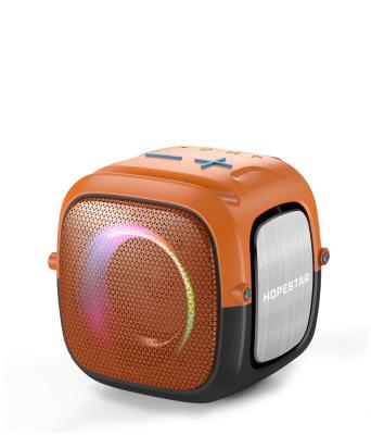 China LED 2022 Card Single Wireless Stereo Speaker Tws TF Music Flashing Light Design Portable BT Radio Speaker for sale