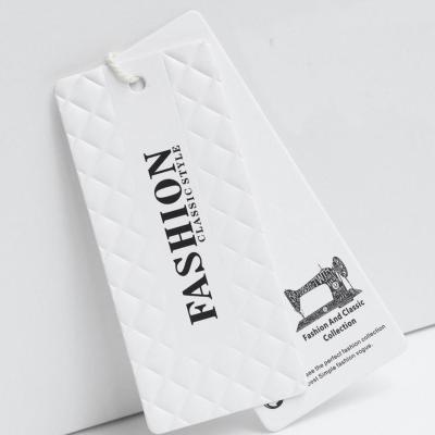 China OEM Recyclable Custom Paper Hang Tag Private Label Card Tags With Logo Printed Fashionable for sale