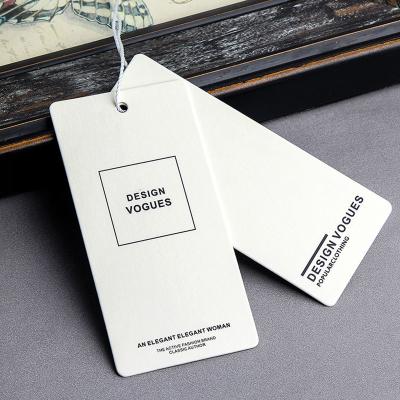 China Factory price recyclable custom hang paper tag paper tag with string for clothing/shoes/underwear/garment for sale