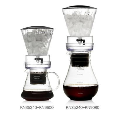 China Viable Hot Portable Multifunctional Glass Cold Pot 600ml 800ml Drop Beer Ice Coffee Pot Ice Drop Coffee Pot for sale