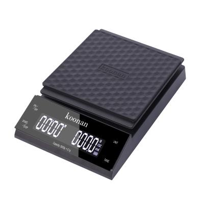 China Kitchen scales USB rechargeable electronic scale coffee shop electronic scale, with new ABS plastic platform, heat protection non-slip pad for sale