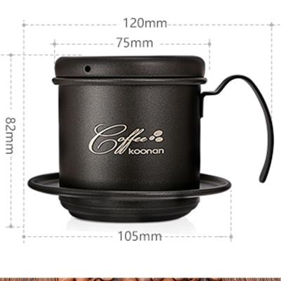 China Stocked Coffee Filter Cup 304 Stainless Steel Drip Coffee Pot Household Brew Maker Vietnamese Teapot for sale