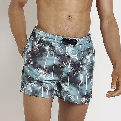 China Anti-wrinkle summer OEM cheap mens colorful polyester plus size printed mens fishing shorts for sale