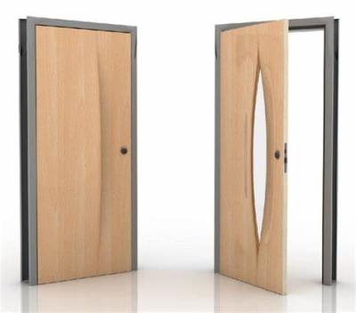 China Windproof Cheap plywood wooden door made in Chinaplywood door swing door for sale