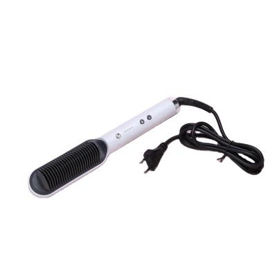 China Negative Ion Hair Straightener Comb Brush 110-240V Round Electric Hot Hair Dryer Straightener Negative Hair for sale