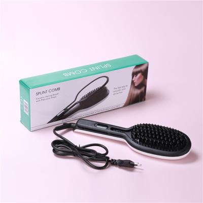 China Round Electric Hot Straightener Ion Straightener Comb Hair Dryer Negative Brush for sale