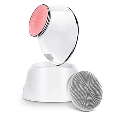 China Waterproof Sonic Vibration Silicone Facial Cleansing Moisturizer Brush and Facial Massager for sale