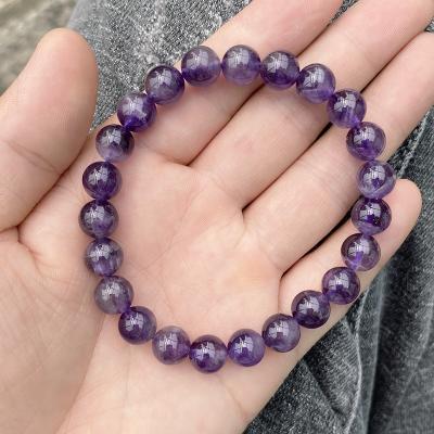 China Women CLASSIC Handmade Jewelry Cliobeads Grade B Amethyst Round Beaded Bracelet for sale