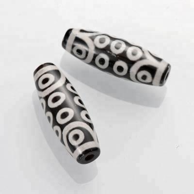 China For Jewelry Making Wholesale Rice Shaped Tibetan Agate Dzi Bead For Jewelry Making for sale