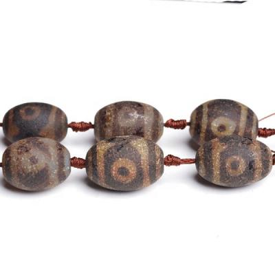 China Antique Jewelry Hot Sale Tibetan Ancient Agate Frosted Stone Rice Beads Agate From China for sale