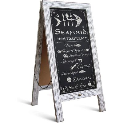 China Custom Factory Sidewalk Wooden Magnetic Board Sign Wooden Bleached Magnetic Board A-Frame A-Frame Factory Board for sale