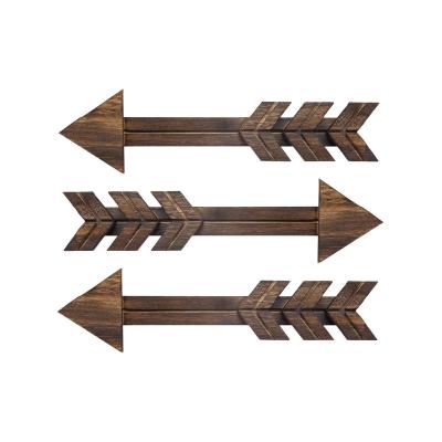 China Traditional Rustic Wooden Arrow Sign Wall Decor Farmhouse Wall Mount Arrow Decoration for Home or Wedding for sale