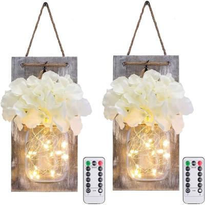 China Modern Chinese Factory Price Hanging Pot Candle Holder Battery Operated Wall Hanging Sconce Farmhouse Decor for sale