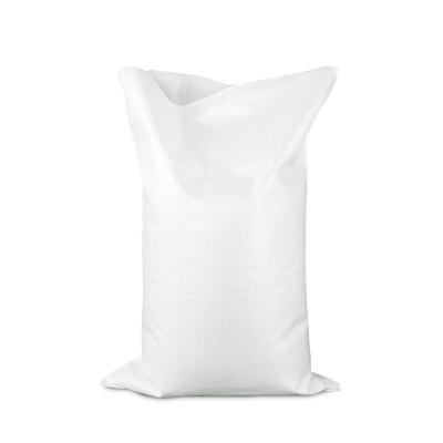 China 25kg 50kg Recyclable Printable Polypropylene White Rice Flour Sacks PP Woven Packing Bags for sale