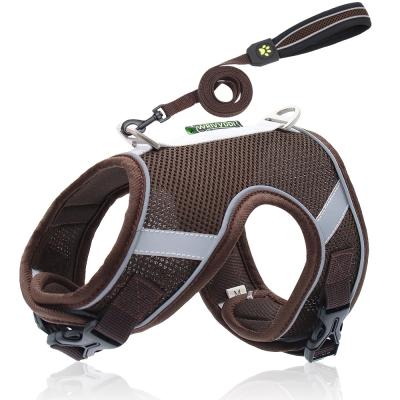 China Factory Price Reflective Polyester Accessories Lead Dog Walking Deluxe Pet Harness for sale