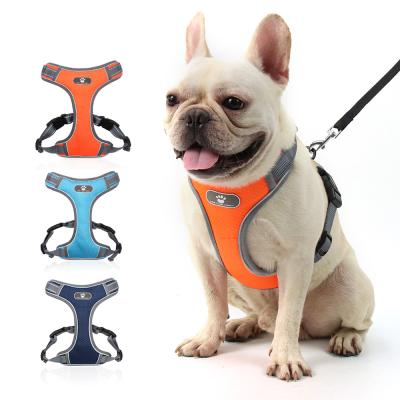 China 2021 New Large Dog Reflective Chest Strap Pet Vest Dog Traction Rope Reflective Large Dog Products for sale