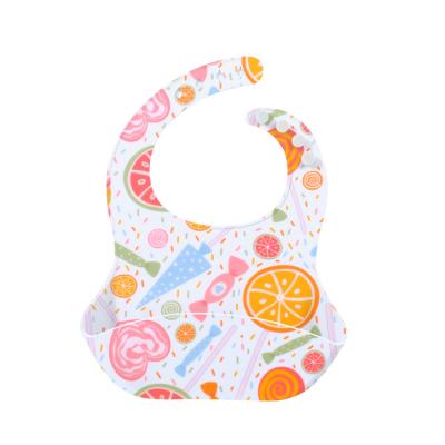 China Factory cost antibacterial silicone free custom printed baby bib for baby for sale