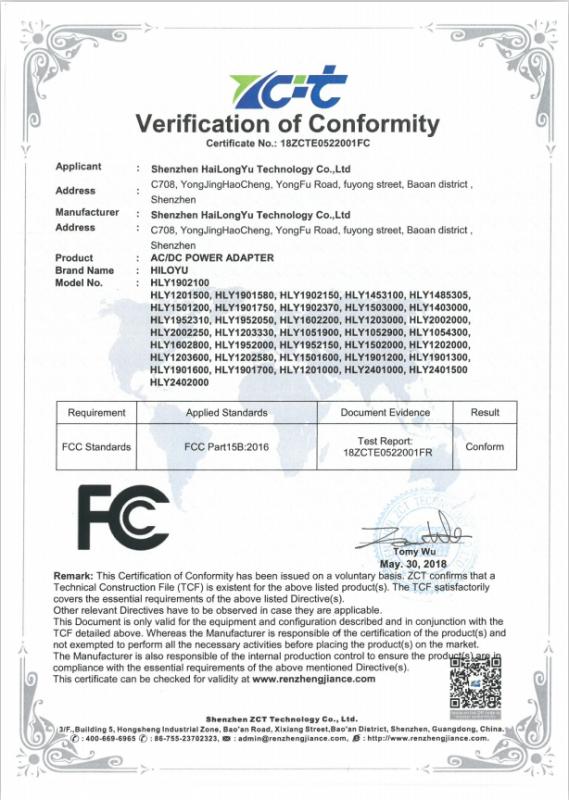 FCC - Shenzhen Hailongyu Electronic Technology Co., Ltd.