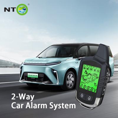 China Real Time Tracking Car Anti Hijacking 2 Way Car Alarm System Car Security Alarm With LCD Display Remotes for sale