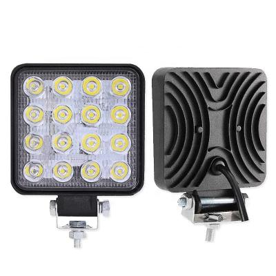 China Aluminum+PC cover WORK LAMP 27W WORK LAMP 27W SQUARE 12V 24V TRUCK MACHINARY 4WD ATV SUV OFF-ROAD VEHICLE for sale