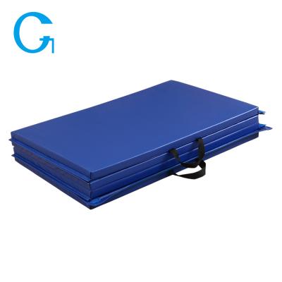 China High Grade Competition Professional Training PVC Gymnastics Folding Eco-friendly Mat With Carry Handles For Yoga Body Building for sale