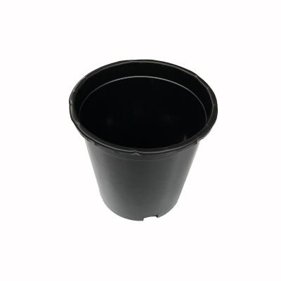 China Wholesale Minimalist Plastic Black Round Flower Pot Plant Plant Plastic Flower Pots Nursery for sale