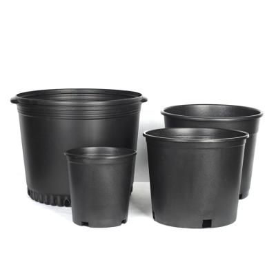 China Factory Minimalist High Quality Affordable Plastic Pots Flower Nursery Pot Plastic Black Nursery for sale