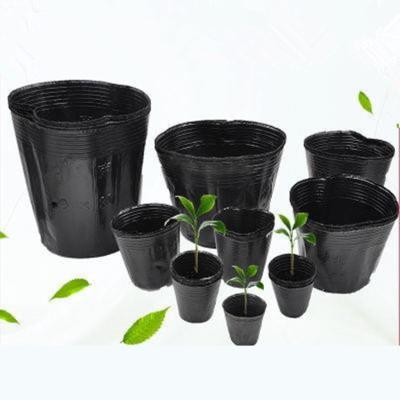 China Cheap Bulk Minimalist Chinese Supply Nursery Pots Flower Black Plastic Nursery Pot Nursery Pot for sale