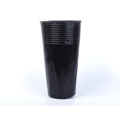 China Wholesale Minimalist PS Black 1 2 3 5 7 10 Gallon Nursery Seedling Round Plastic Flower Pots for sale