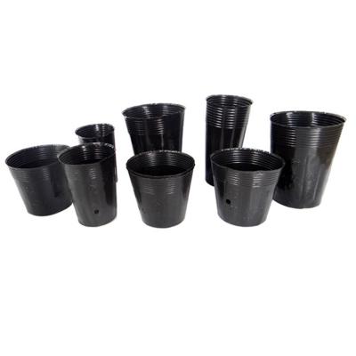 China Minimalist Sizes All Quality Hard Black Plastic Gallon Nursery Pots Plastic Gallon Flower Pot for sale